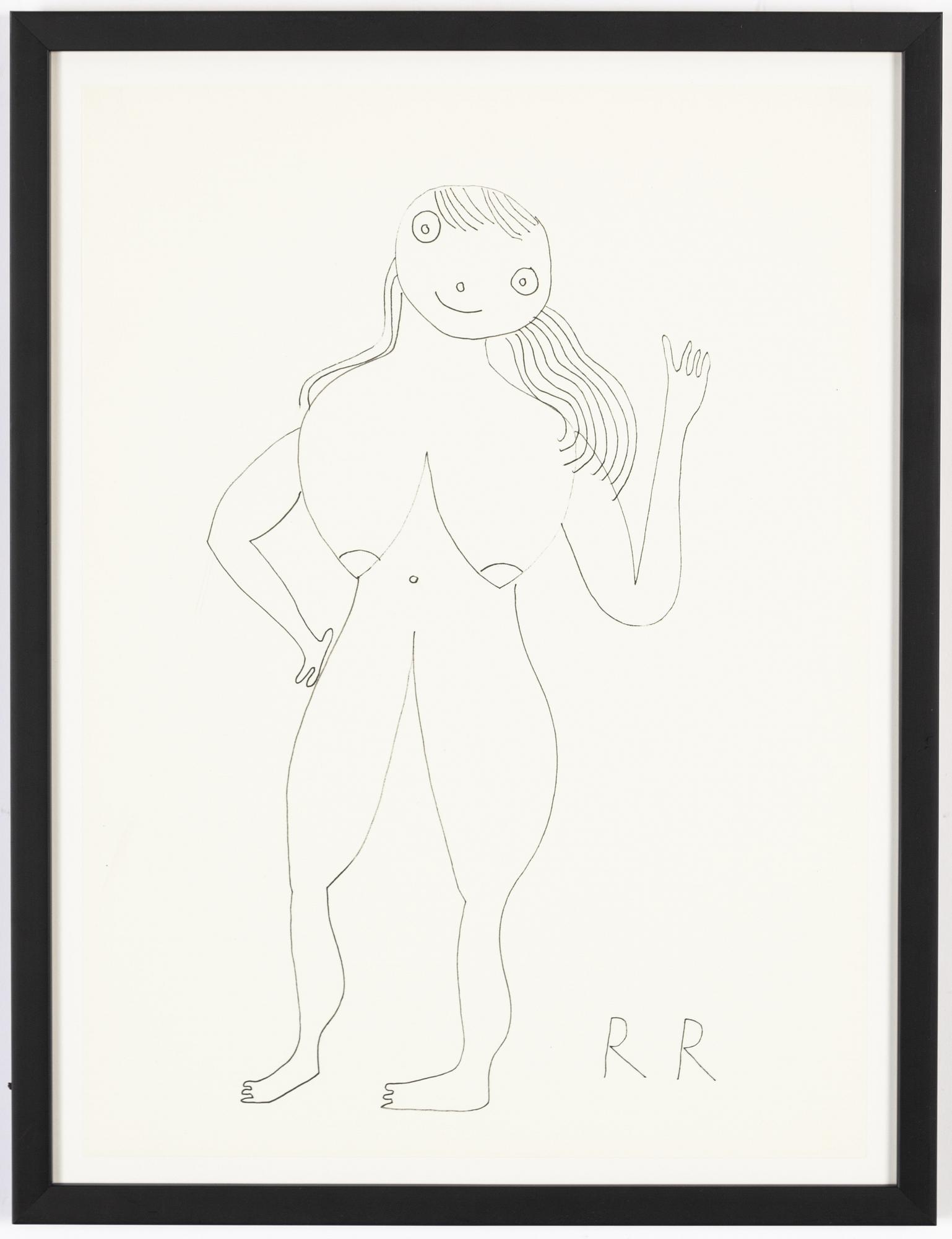 Roger Risberg, indian ink drawing, signed. Executed in 2008.