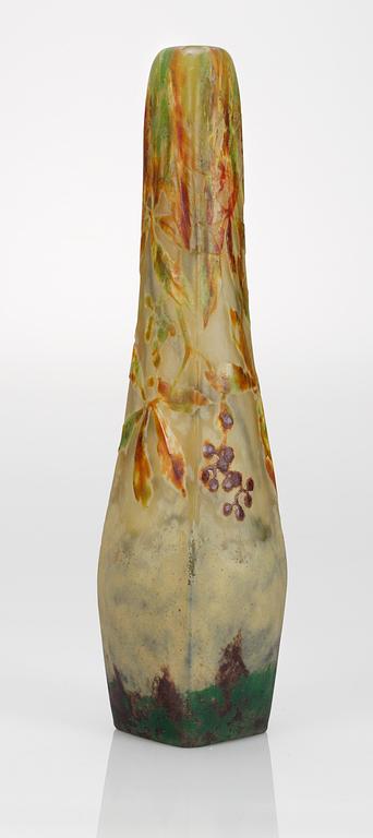 A Daum Art Nouveau cameo glass vase, Nancy, France.