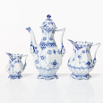 Royal Copenhagen, a 20-piece coffee service, 'Blue Fluted', Denmark.