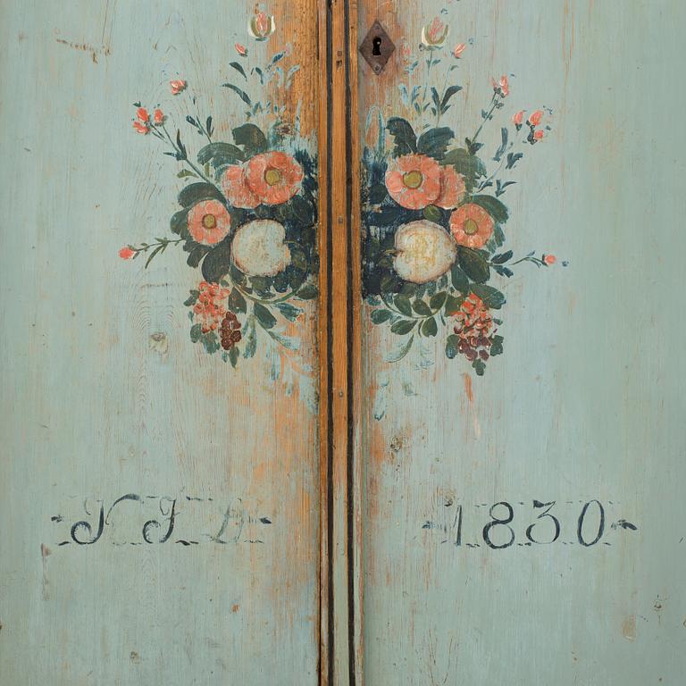 DUBBELSKÅP, allmoge, Jämtland. Daterad 1830.