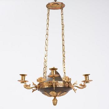 Ampel, för fyra ljus, Sverige, 1800-talets första hälft, Empire.