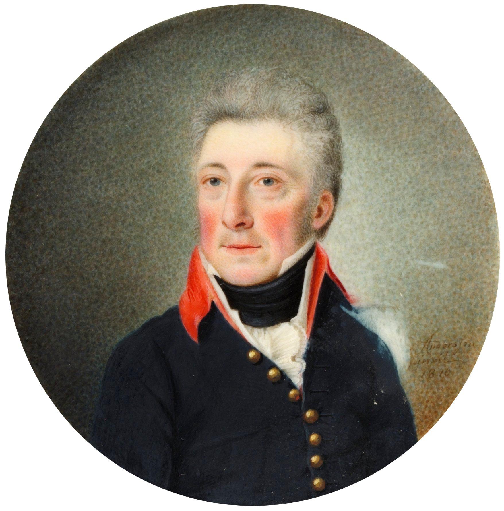 Anders Gustaf Andersson, Man i blå uniformsjacka.