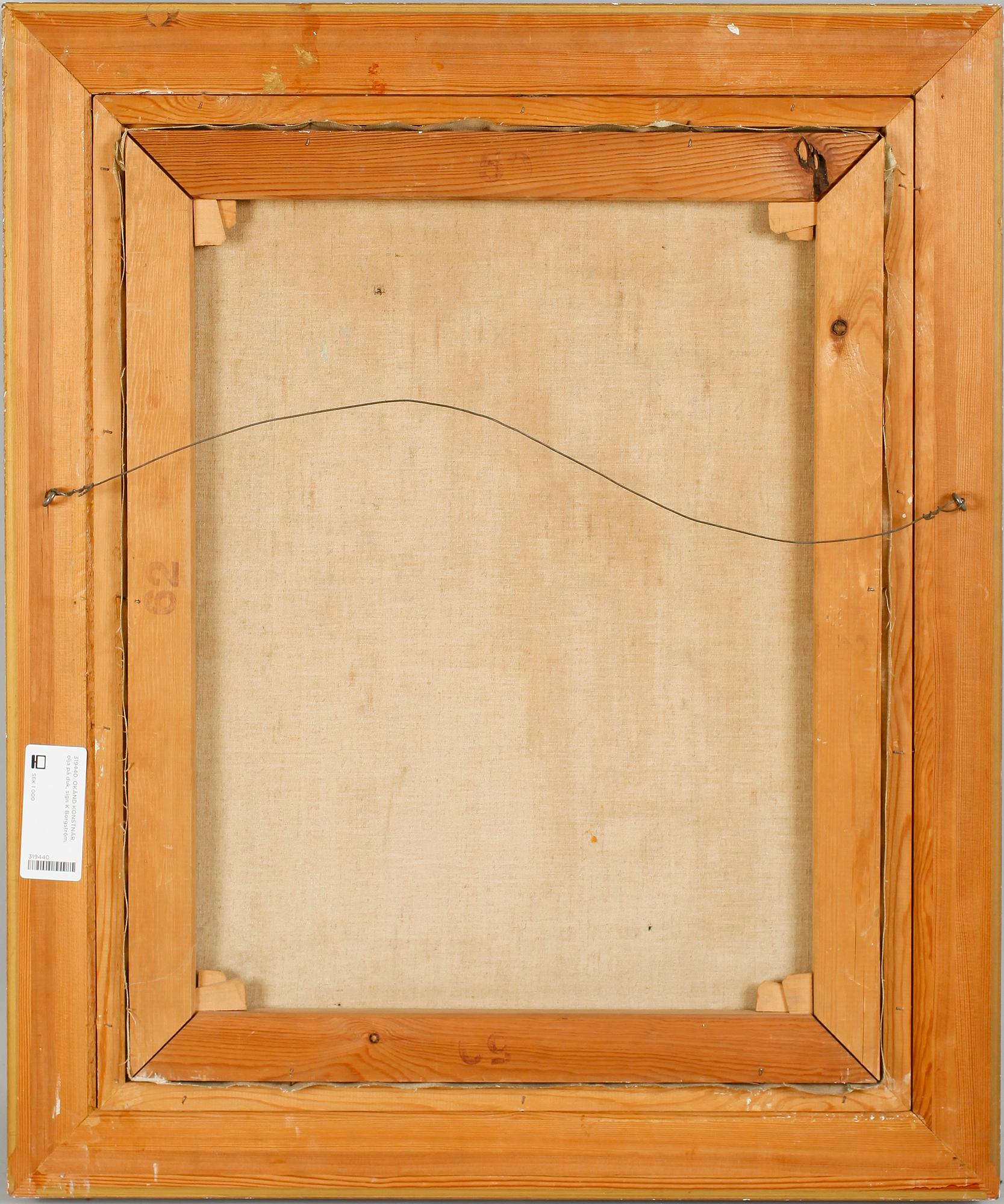 OKÄND KONSTNÄR, olja på duk, sign K Borgström.