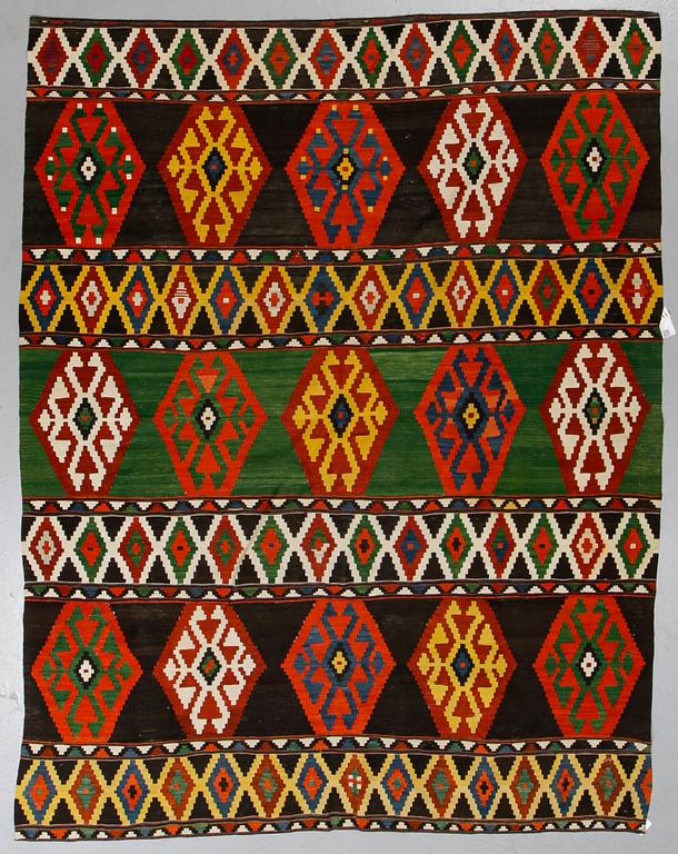 A carpet, Antique Caucasian kilim, ca 252 x 195 cm.