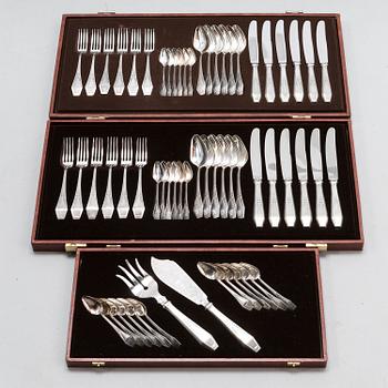 A 131-piece set of 'Suomi' silver cutlery, Suomen Kultaseppä oy/ Kultateollisuus oy, Turku 1927-1991.