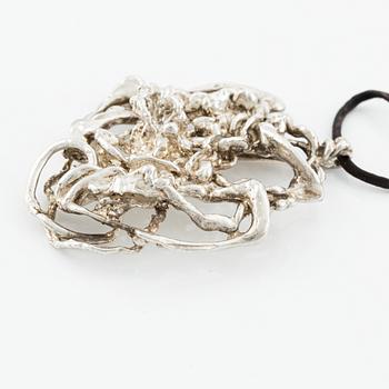 Peter von Post pendant and scarf holder, silver.