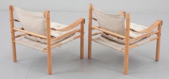 FÅTÖLJER, ett par, "Sirocco", Arne Norell, Norell Möbler AB.