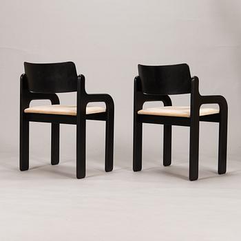 Eero Aarnio, A 1970's dinner table and six chairs "Flamingo" for Asko.