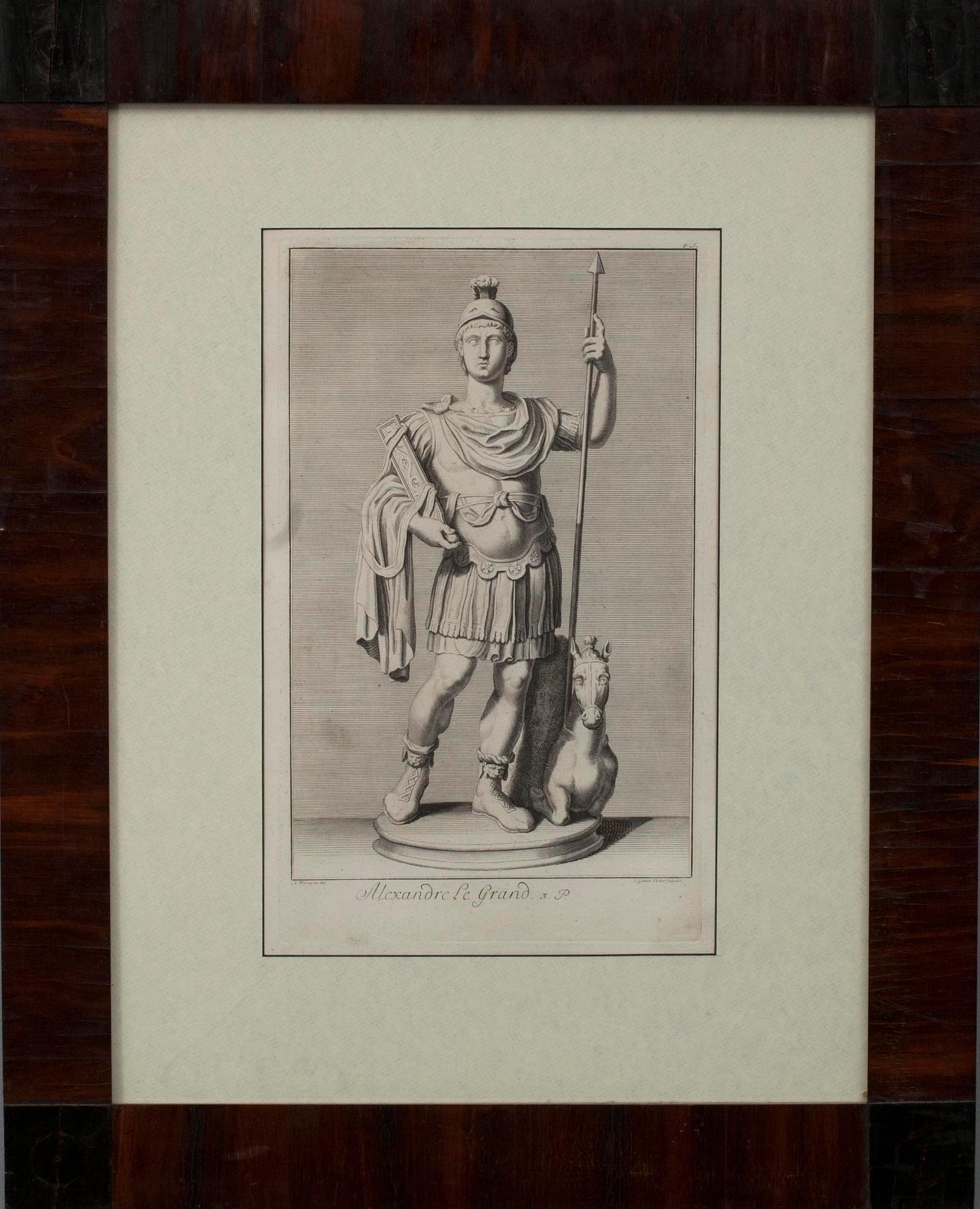 Etsning, Alexander den Store, efter A. Wernerin, 1700-tal.