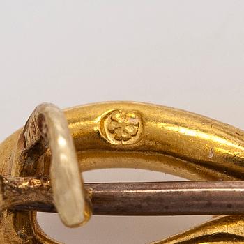 Michael Perchin, rintaneula, 14K (56) kultaa, Fabergé, Pietari, 1800-luvun loppu.
