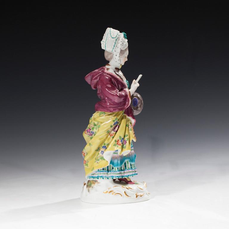FIGURIN, porslin Meissen 1800-talets slut.