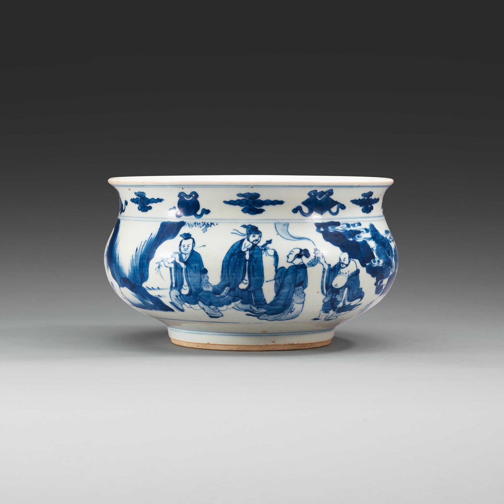 SKÅL, porslin. Qing dynastin, Kangxi (1662-1722).