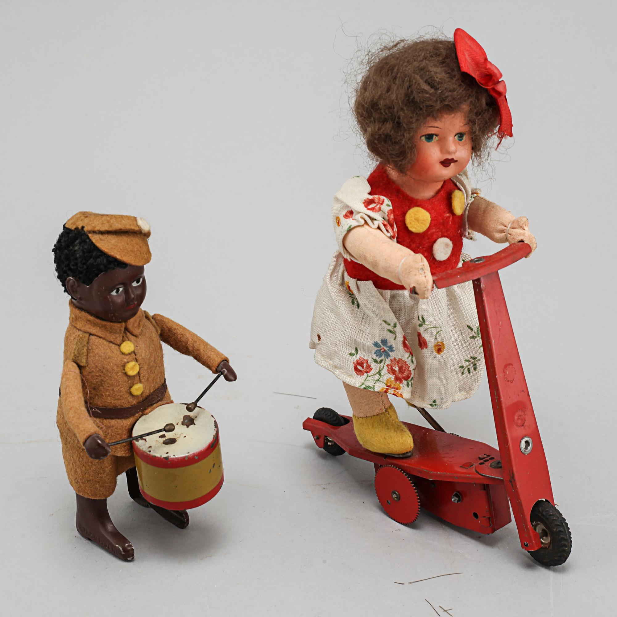 Two circa mid 20th century mechanical toys by Schuco and Fewo, Germany.