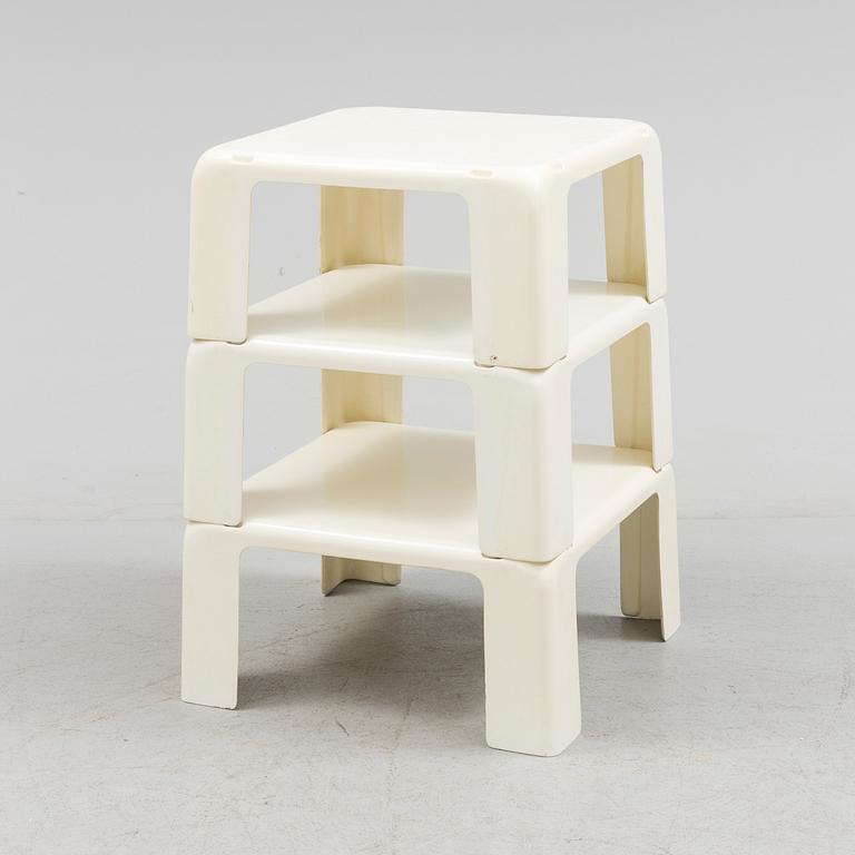 MARIO BELLINI, a set of three plastic coffee tables from C&B, Italy, second half of the 20th century.
