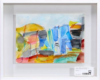 OKÄNDA KONSTNÄRER, 2 st, litografi resp blandteknik, bär sign.