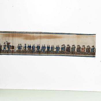 Minnesbonaden från 1844 över Karl XIV Johans begravningståg.