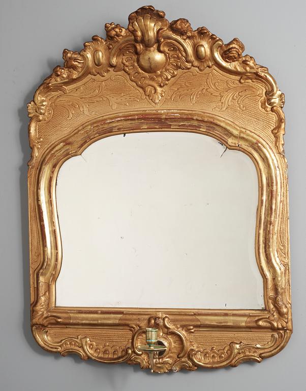 A Swedish Rococo girandole mirror.