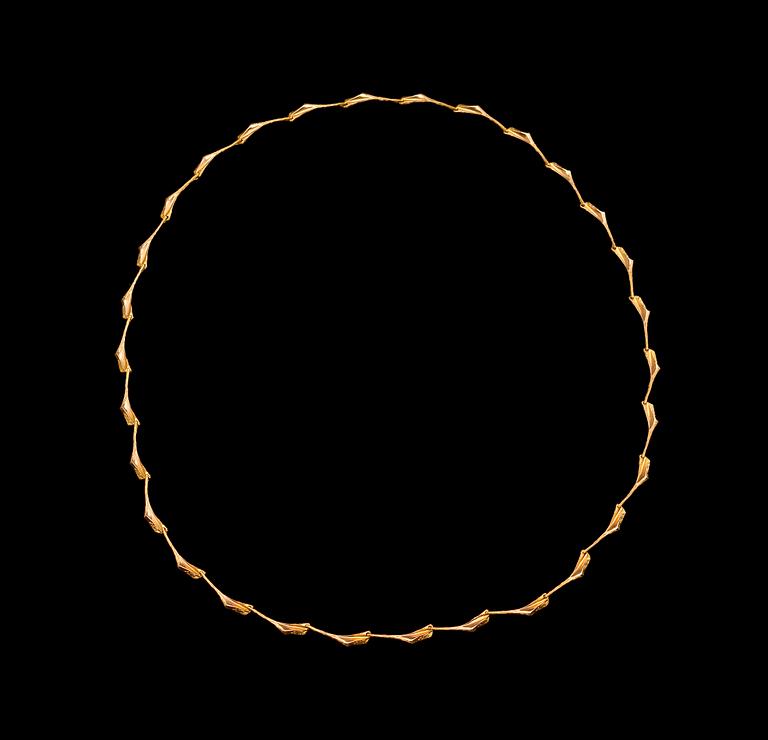 Björn Weckström, A NECKLACE, gold 14K, Lapponia 1975. Weight 20 g.