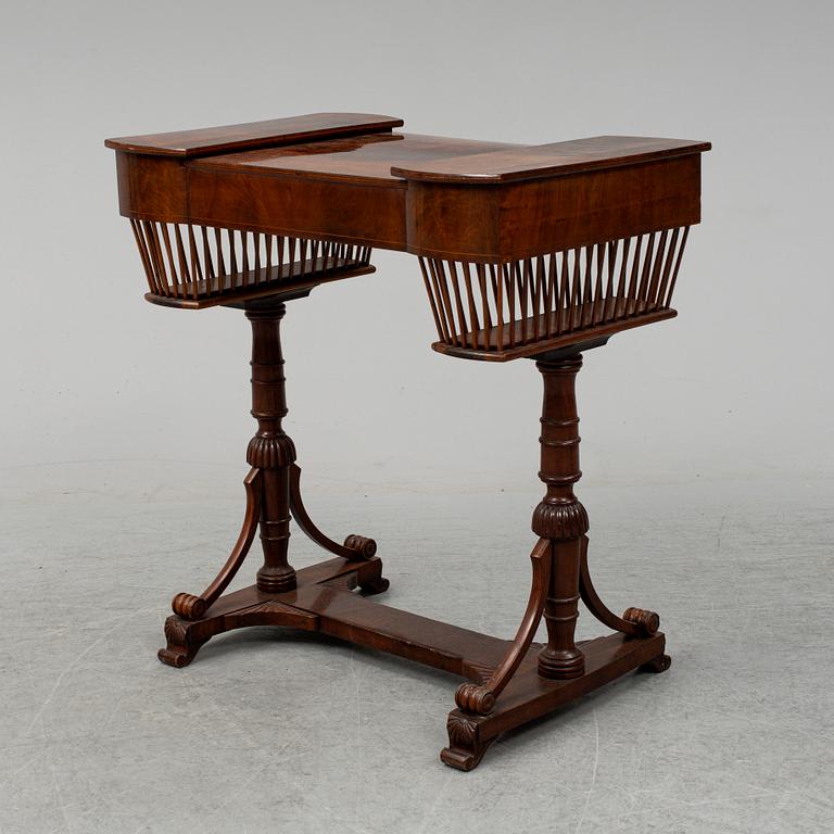 A sewing table, late Empire, 1830's.