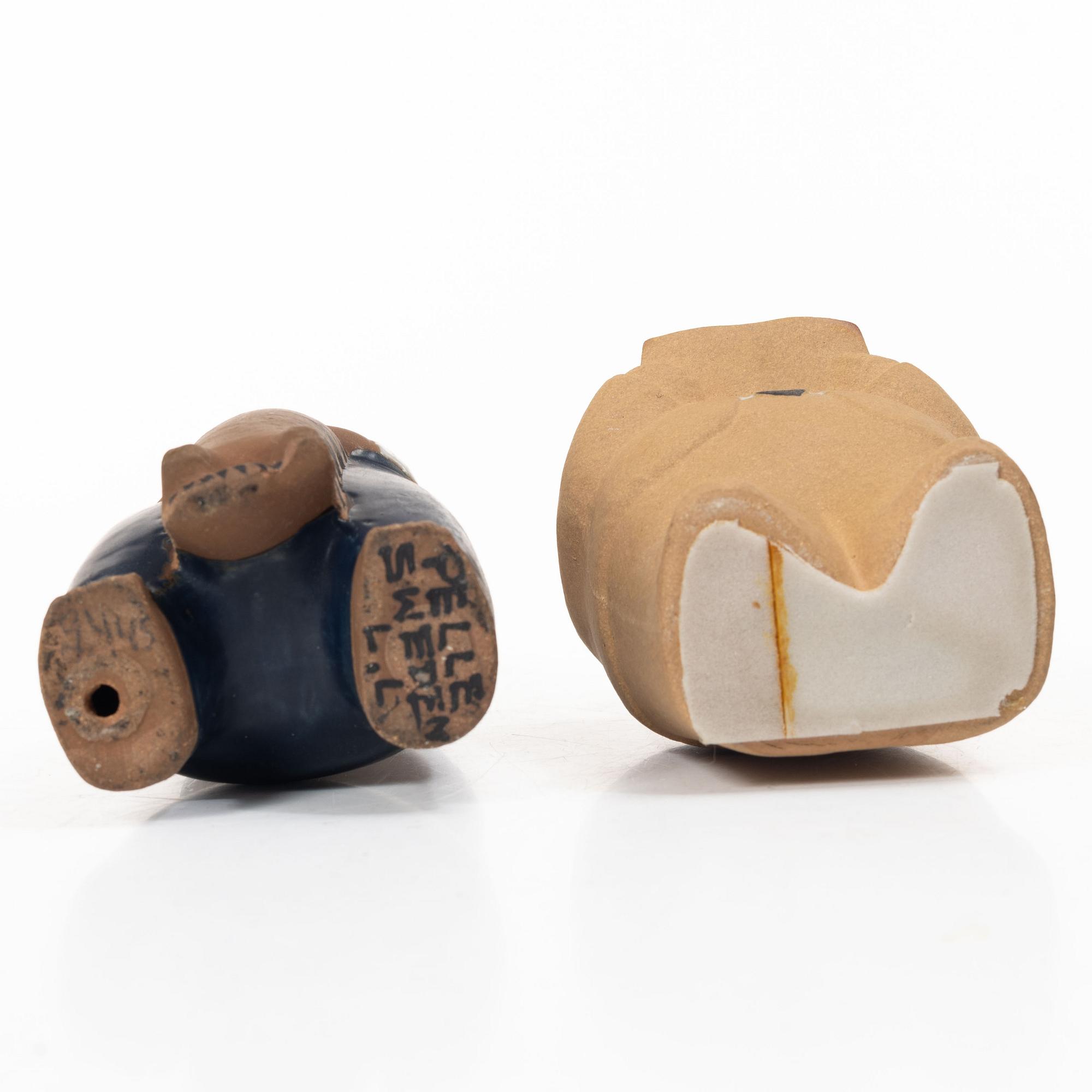 Lisa Larson, six figurines, Gustavsberg.