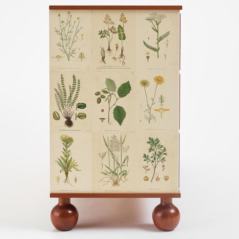 Josef Frank, a "Flora" chest of drawers, Firma Svenskt Tenn, Sweden, probably 1970s.