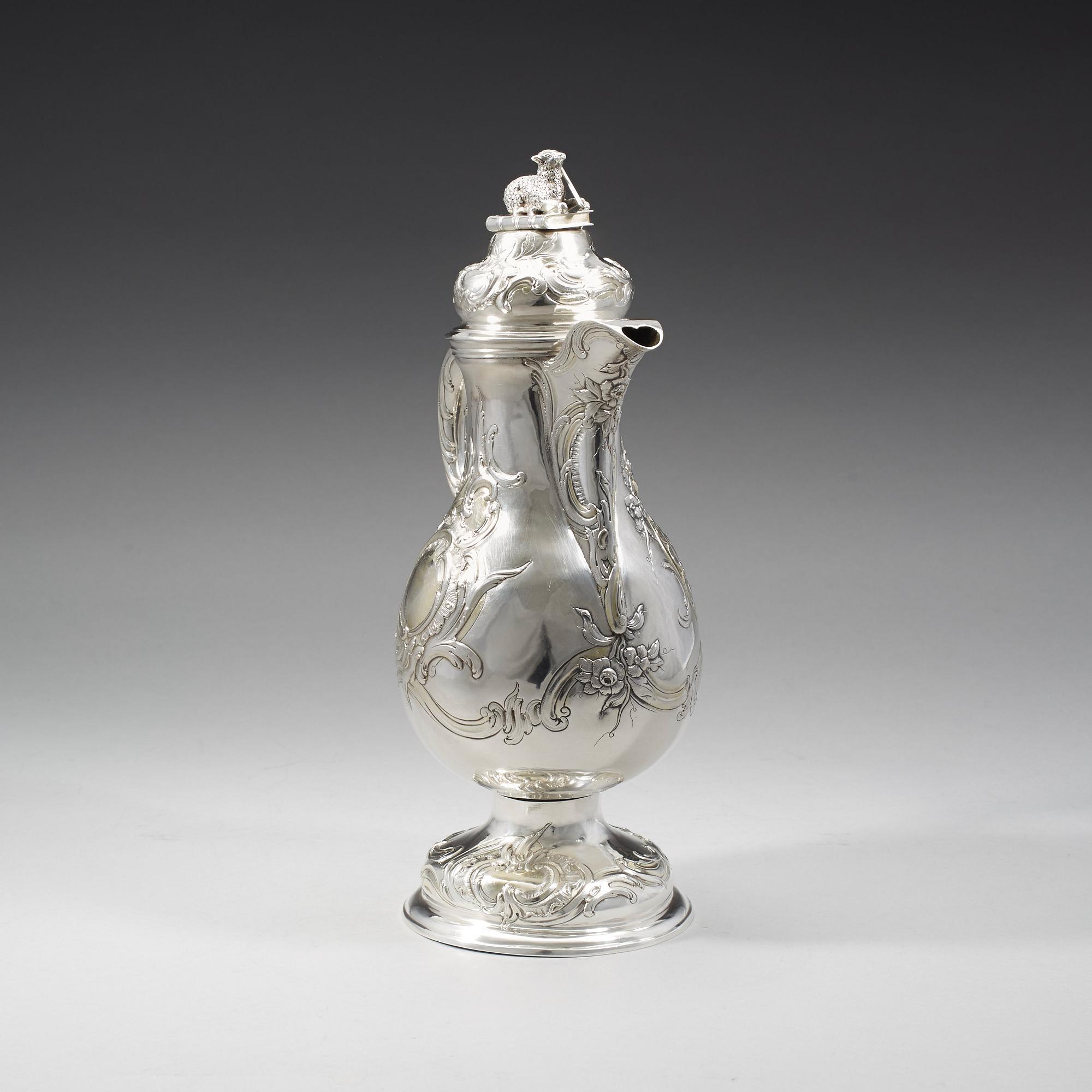 VINKANNA, av David Thomas Hell, Hamburg (verksam 1772-1008). Rokoko.