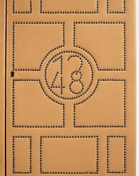 Otto Schulz, a Swedish Modern oak and faux leather bar cabinet, Boet, Gothenburg, 1948.