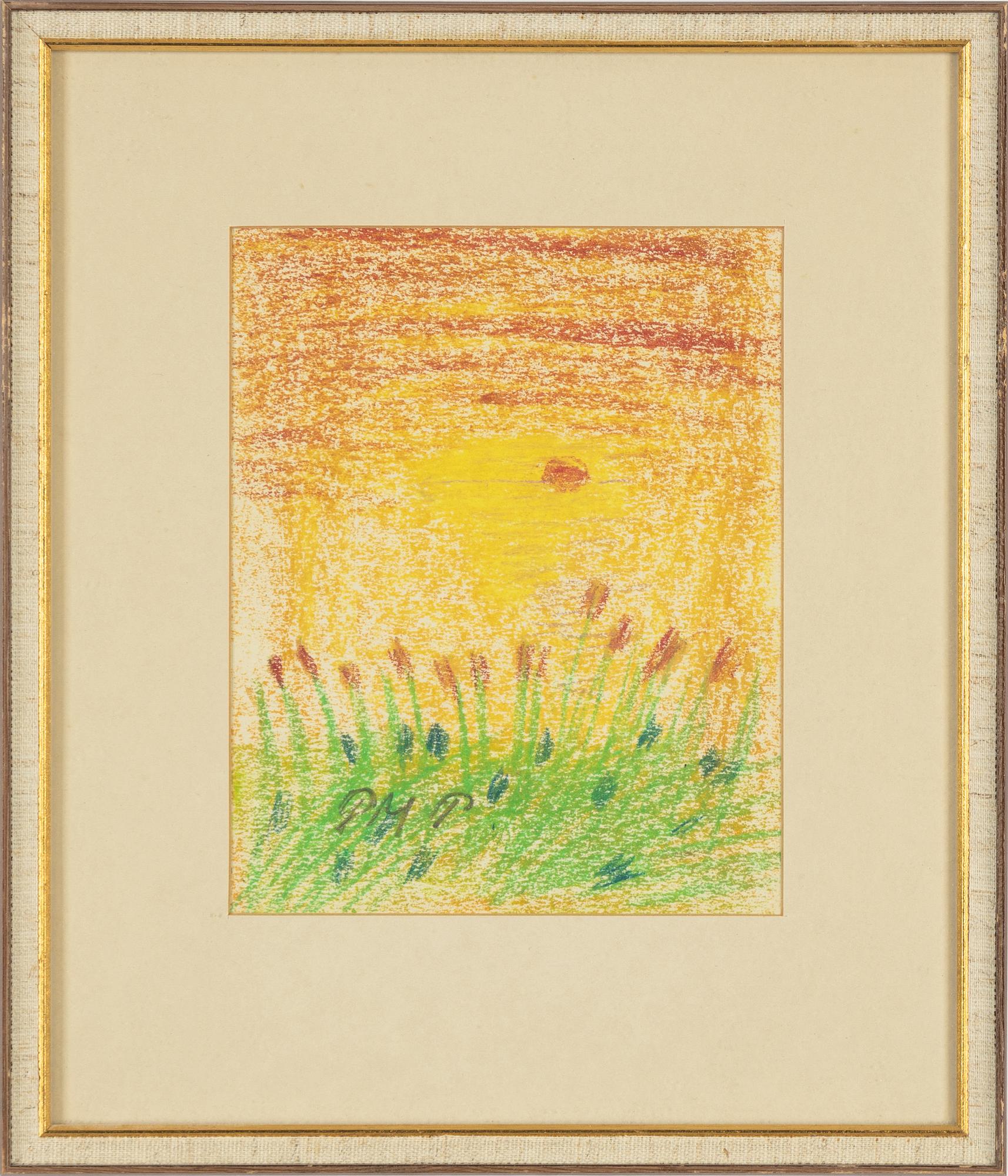 Primus Mortimer Pettersson, chalk drawaings, 4 signed PMP.