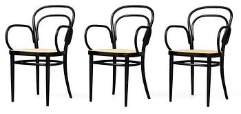 A set of six Thonet chairs.