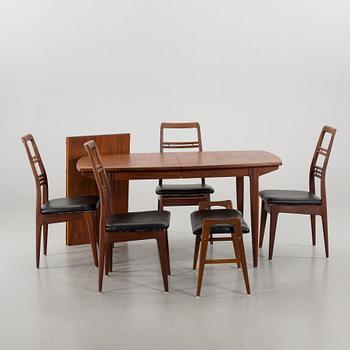 A Svante Skogh 8 piece dining room set "Rosetto" 1950's.