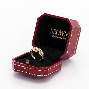 Ring, brilliant-cut diamonds, 14K gold.
