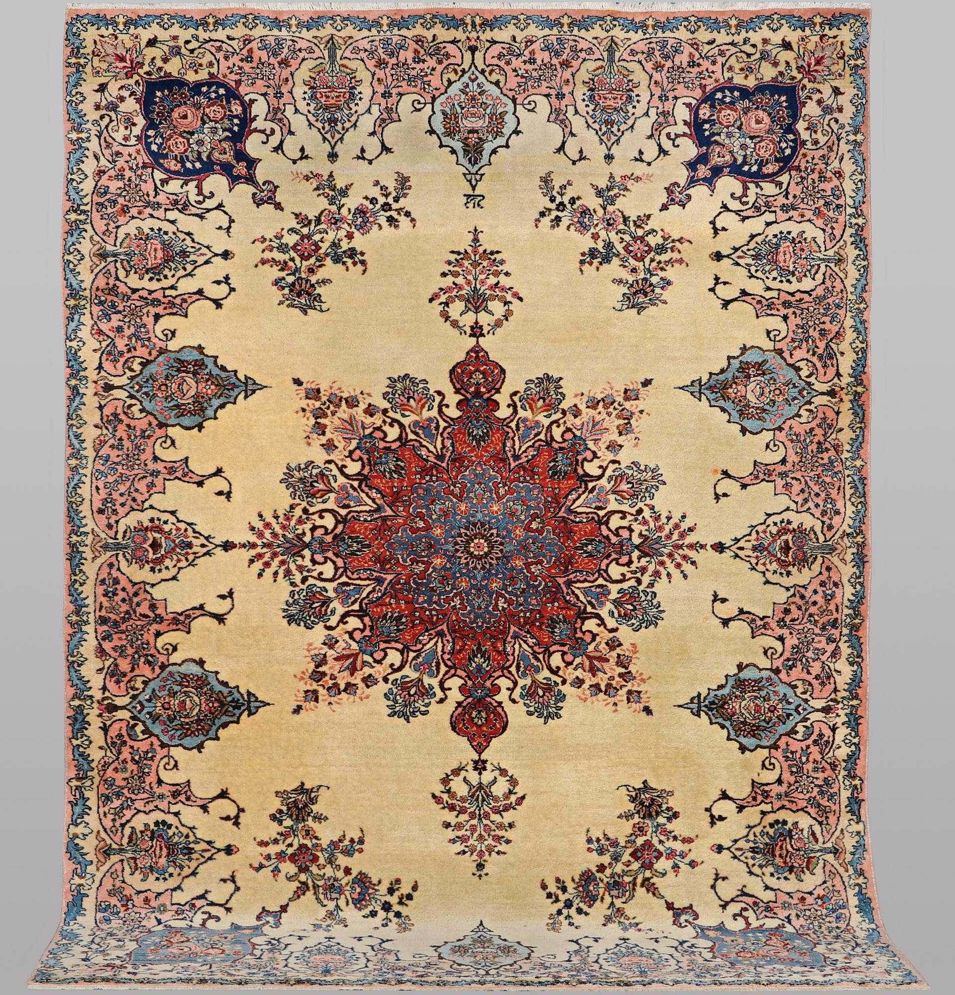 A carpet, old Kerman, ca 370 x 270 cm.