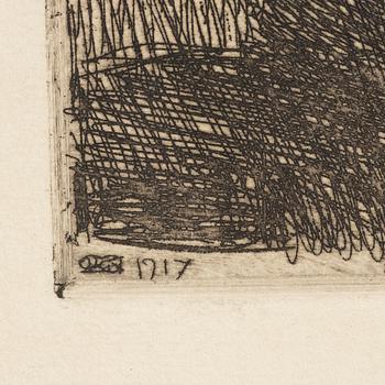 Anders Zorn, etching, 1917, signed in pencil.