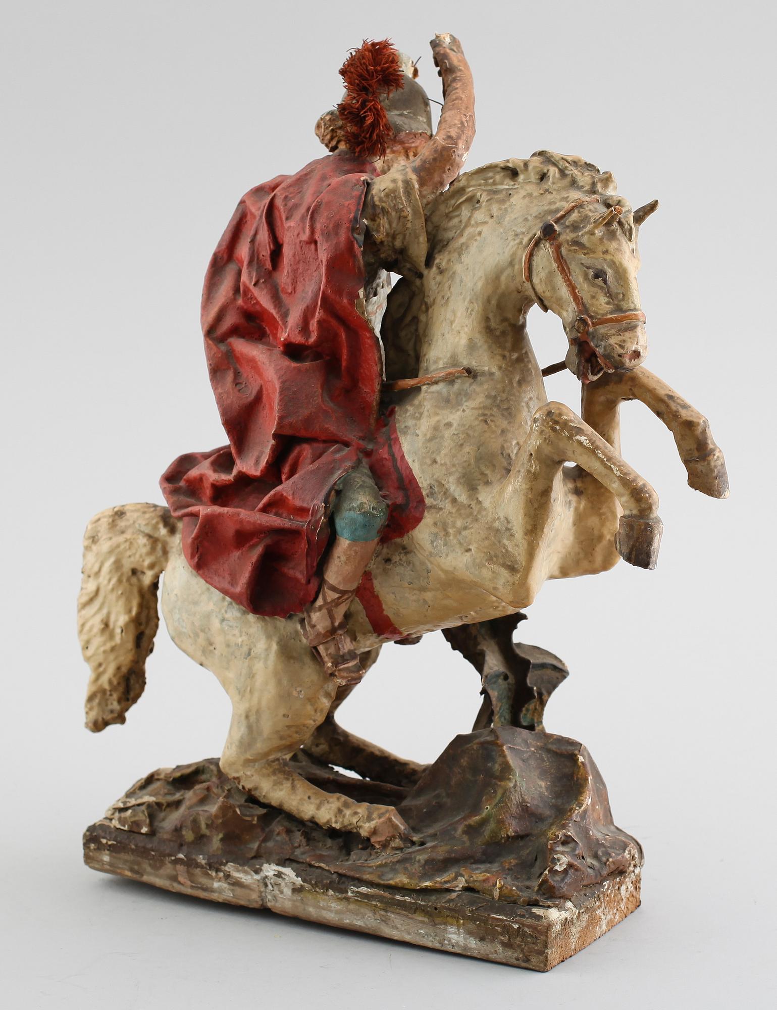 SKULPTUR, trä och gips, 1800-tal.