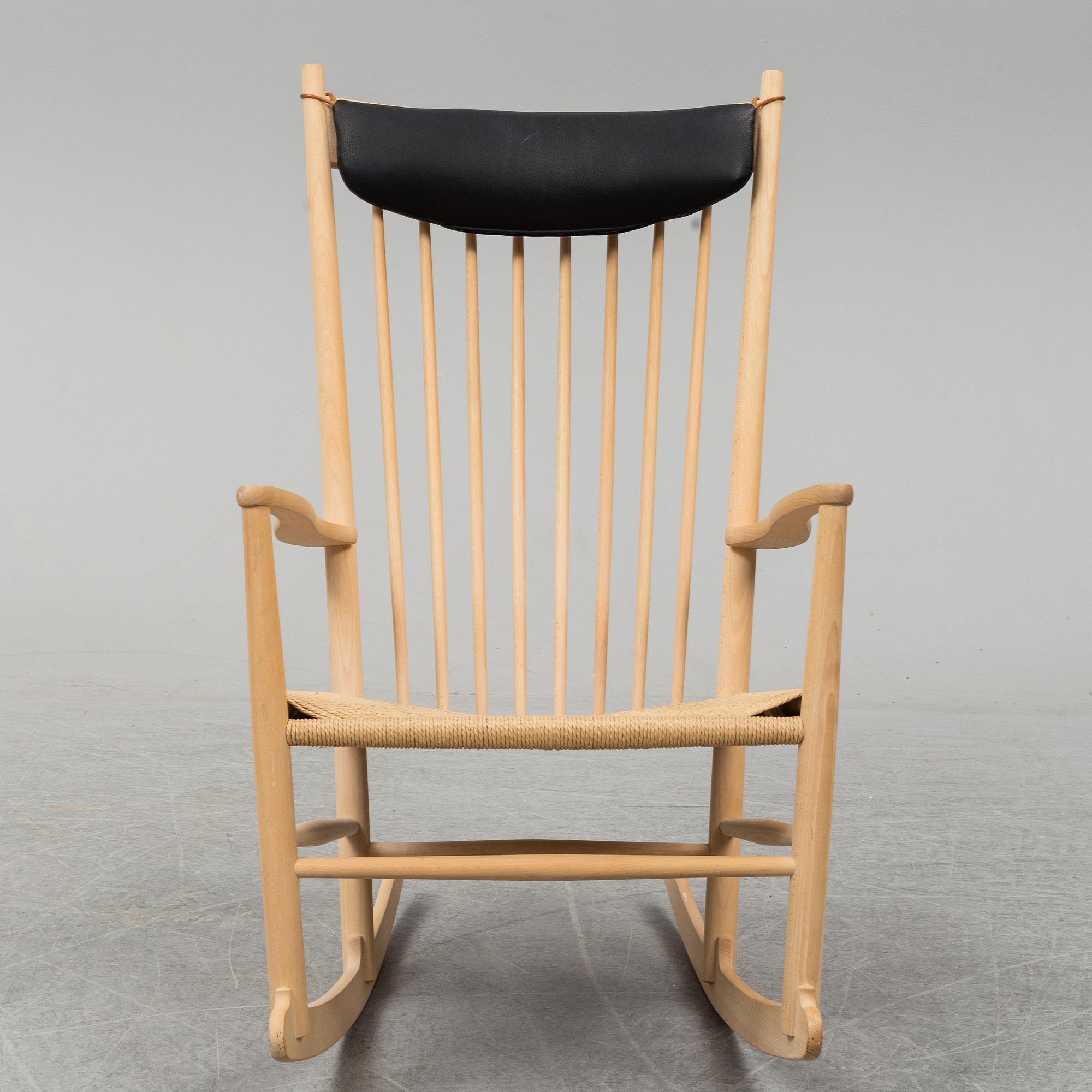 HANS J WEGNER, a model J16 rocking chair.