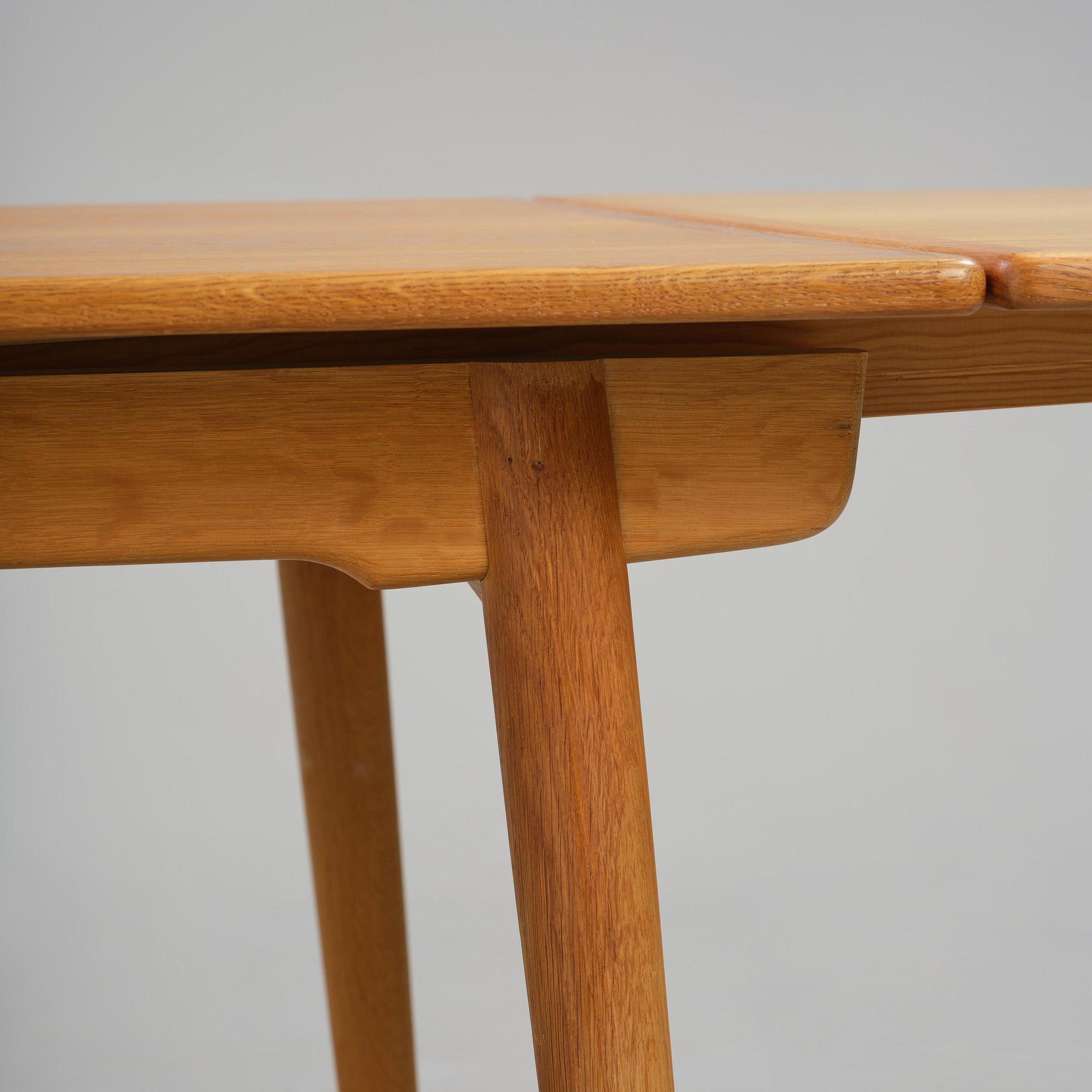 Hans J. Wegner, an "AT-312" dining table, Andreas Tuck, Denmark, 1950s-60s.