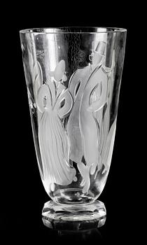 VAS, glas, sign. Kjellander, 1930/40-tal.