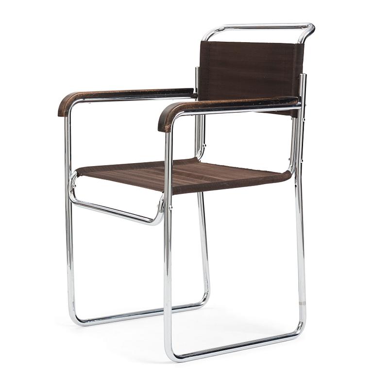 Marcel Breuer, most likely an intermediate version of  model "B-11", Thonet ca 1929-30.