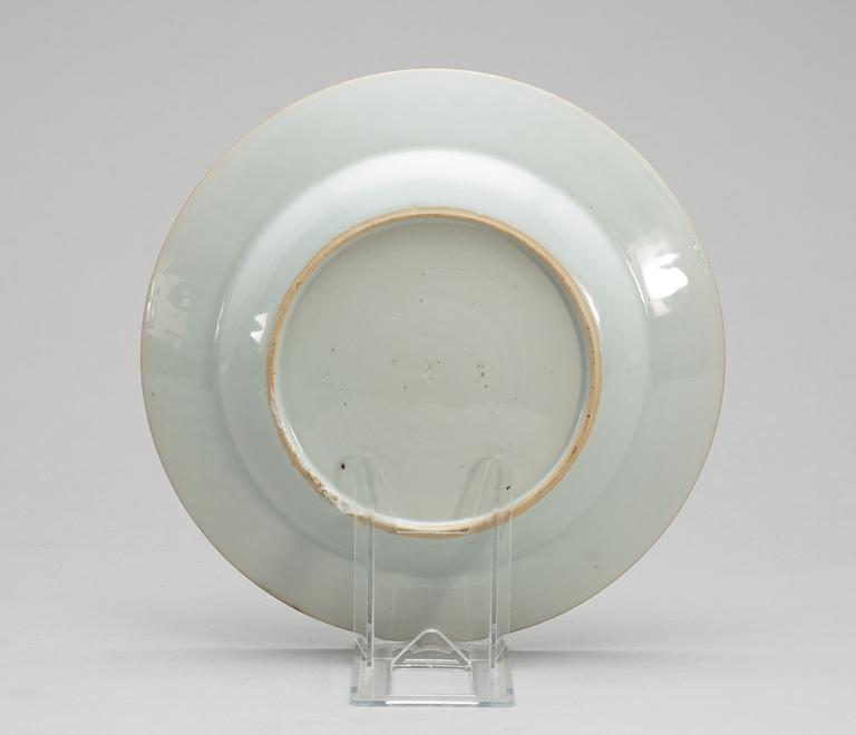 A famille rose dinner plate, Qing dynasty, Qianlong (1736-95).