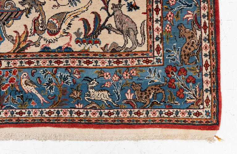 Carpet, Ghom, approx. 215 x 140 cm.