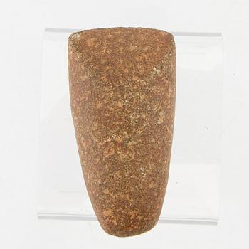 Three Scandinavian Neolithic stone axes, trindyxor, Neolithic.
