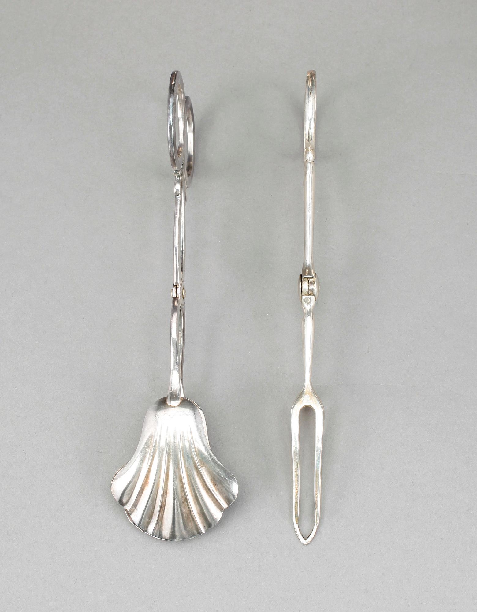PARTI SILVER, 12 delar, bla W.A Bolin, Stockholm, 1966. Total vikt ca 977g.