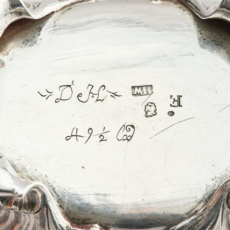 A pair of Swedish 18th century silver sugar bowls, marks of Henrik Wittkopf the younger and Pehr Zethelius, Stockholm.
