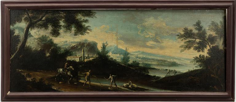 Jan Frans van Bloemen ("Orizzonte"), in the manner of, Italian landscape with figures.