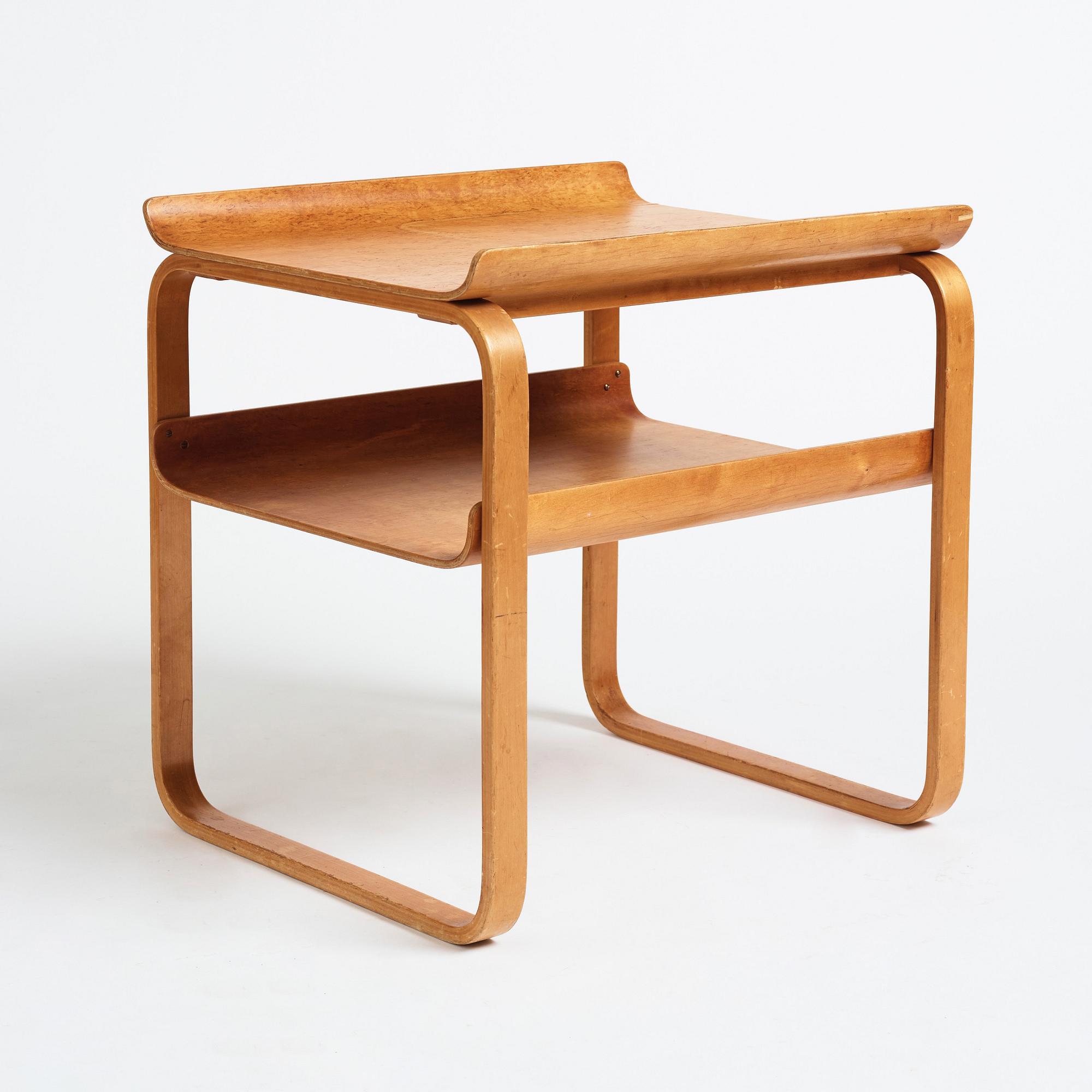 Alvar Aalto, a burled birch 'model 75' side table, Aalto Design, Hedemora, Sweden 1946-56.
