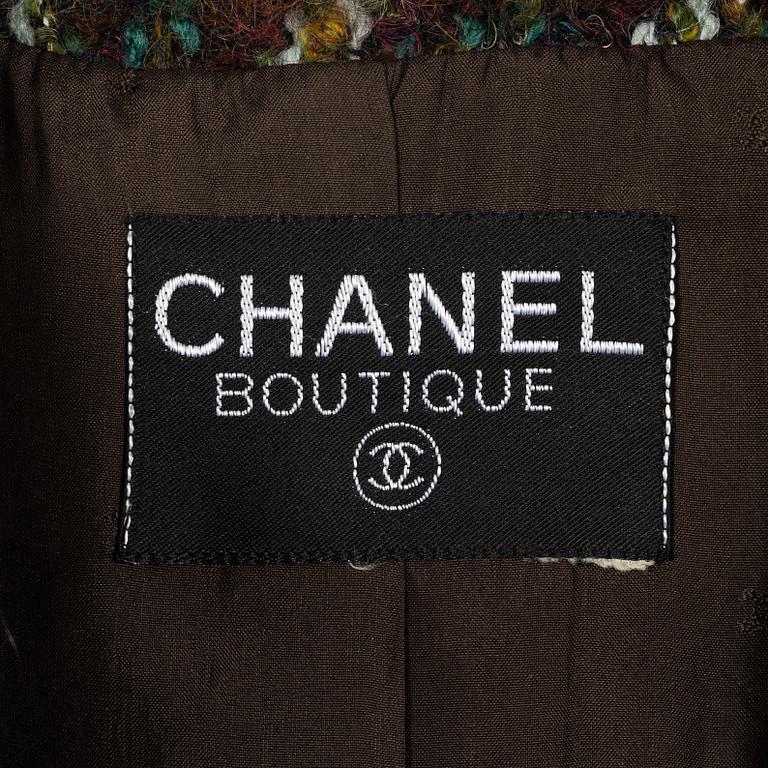 Chanel, dräkt, tvådelad, vintage. Storlek ca 38.