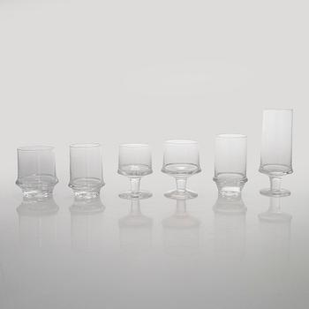 Tapio Wirkkala, A 217-piece glass service 'Marski', Iittala Finland.