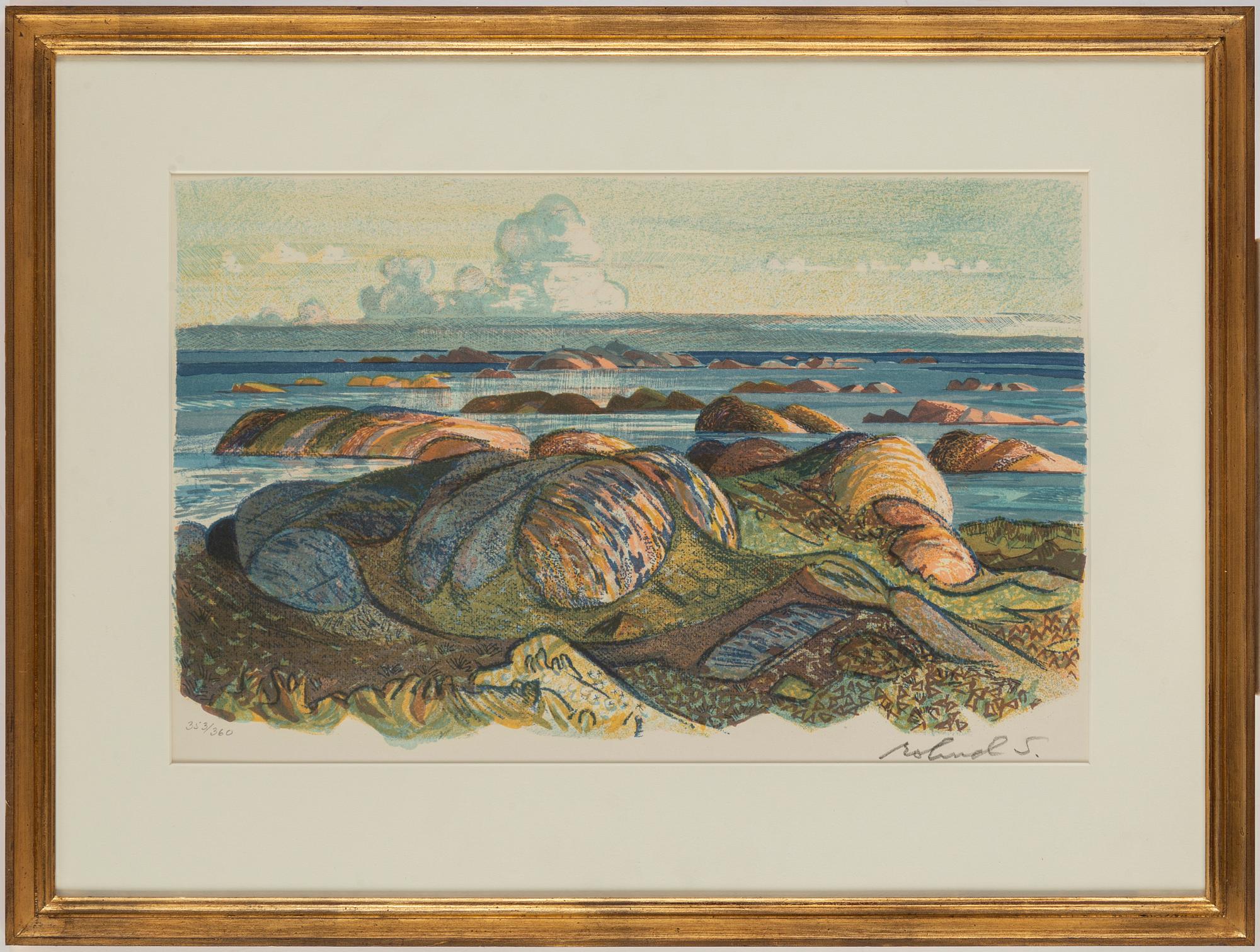 ROLAND SVENSSON, colour lithograph, signed and no. 353/360.