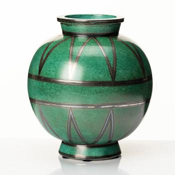 Wilhelm Kåge, an "Argenta" stoneware vase, Gustavsberg, Sweden.