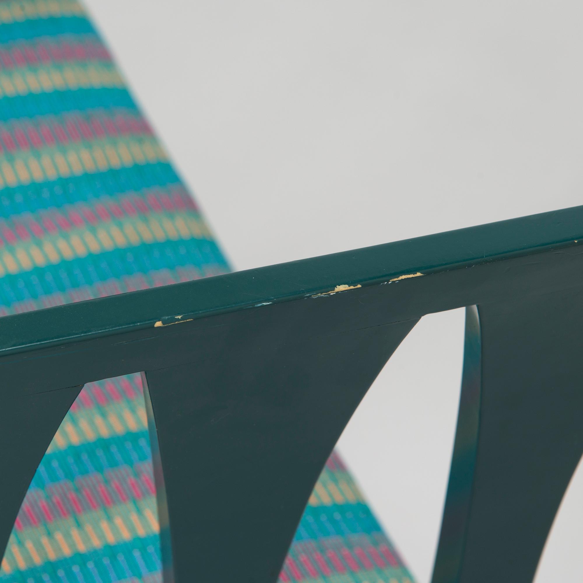 Eliel Saarinen, furniture, 5 pieces, "Blue suite" for Adelta, Finland 1980s.